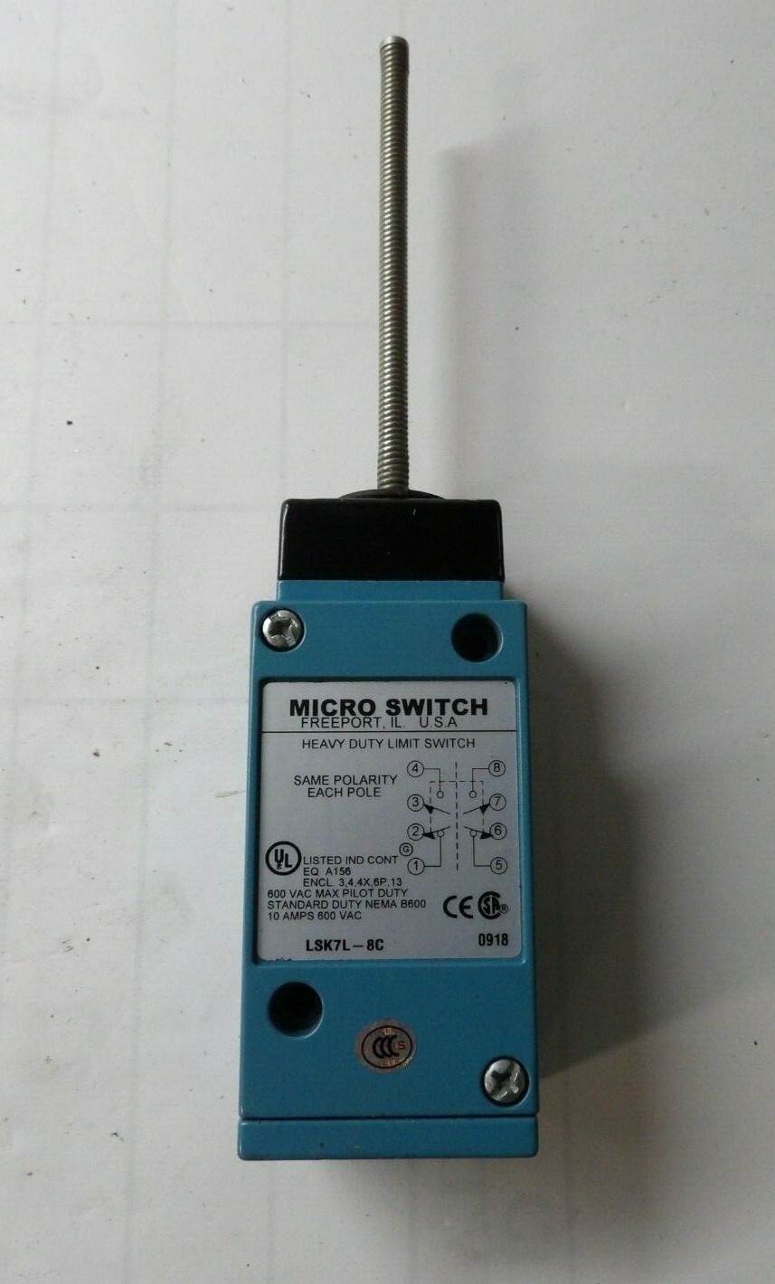 NEW HONEYWELL 10 AMP 600 VAC HEAVY DUTY LIMIT SWITCH 1/2" NPT LSK7L-8C