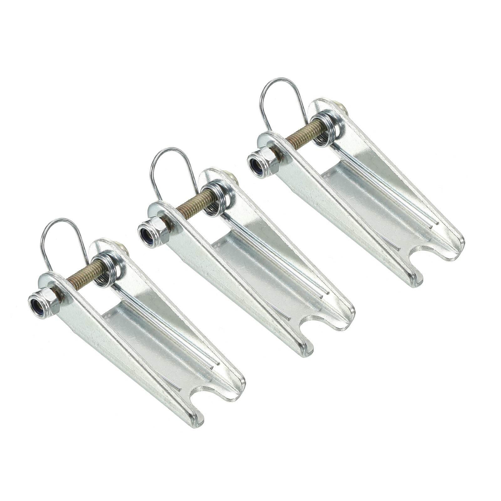 2 Inch Hook Safety Latch Kit, 3 Pack Metal Towing Hitch Replacement, Silver