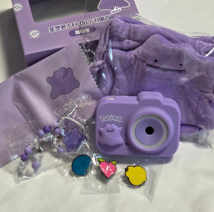 Pokemon Ditto Mini Digital Camera 8GB SD Card Official Korea