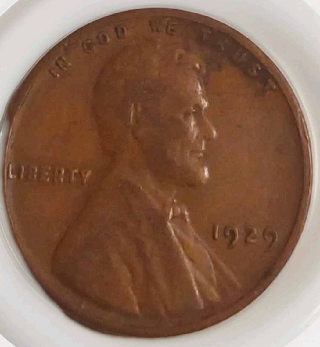 1929 P Lincoln Wheat Cent Very Fine VF Glossy Brown Coin FreePost Tracking