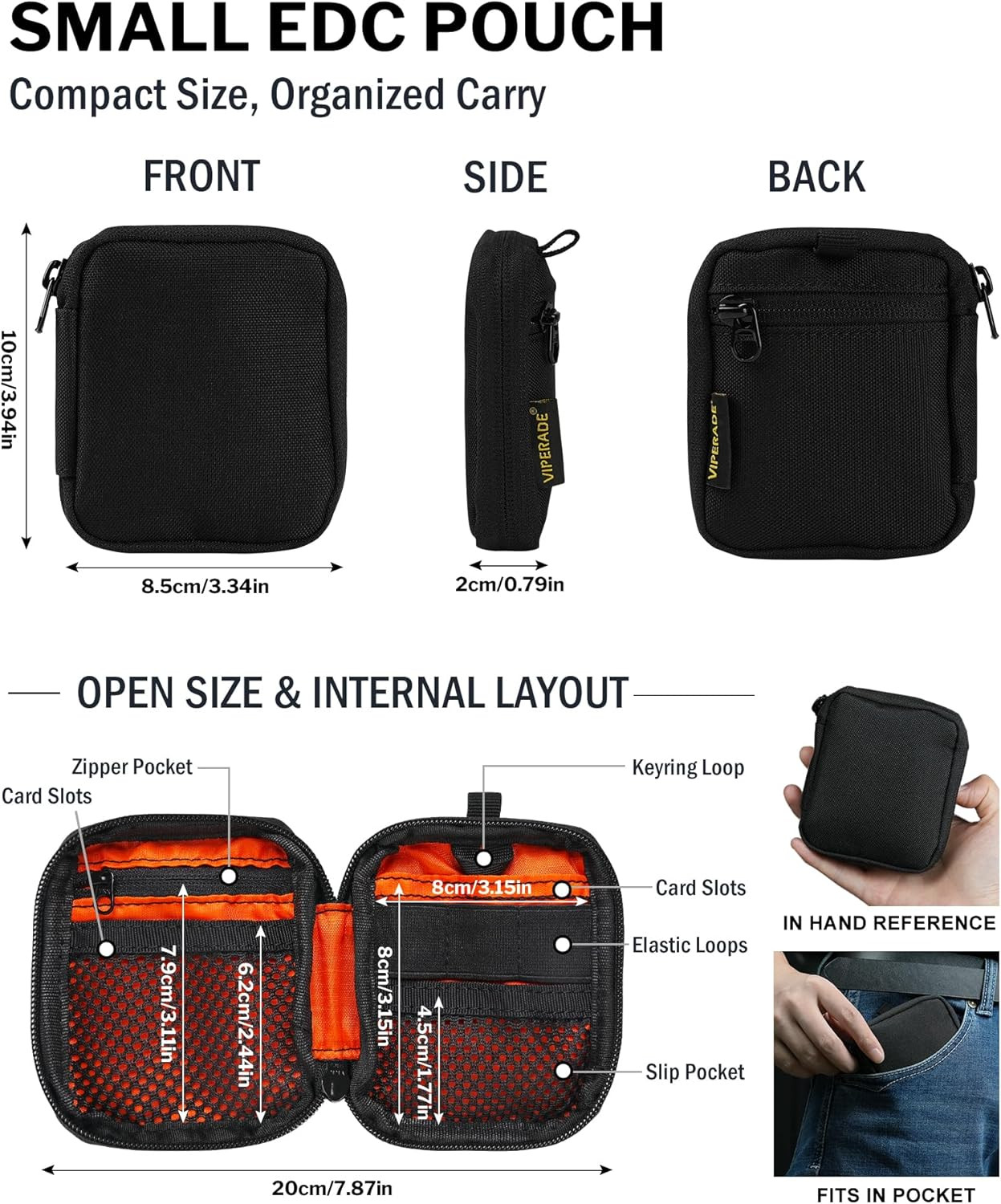 VE34 Mini EDC Organizer - Small Everyday Carry Pouch