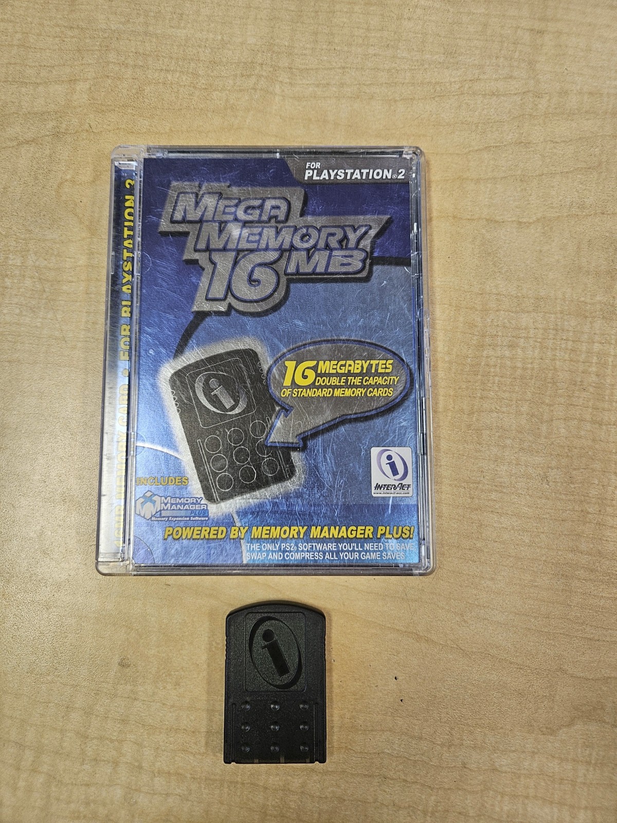 Mega Memory 16MB Memory Manager Playstation 2, PS2 Card and Disc - Tested