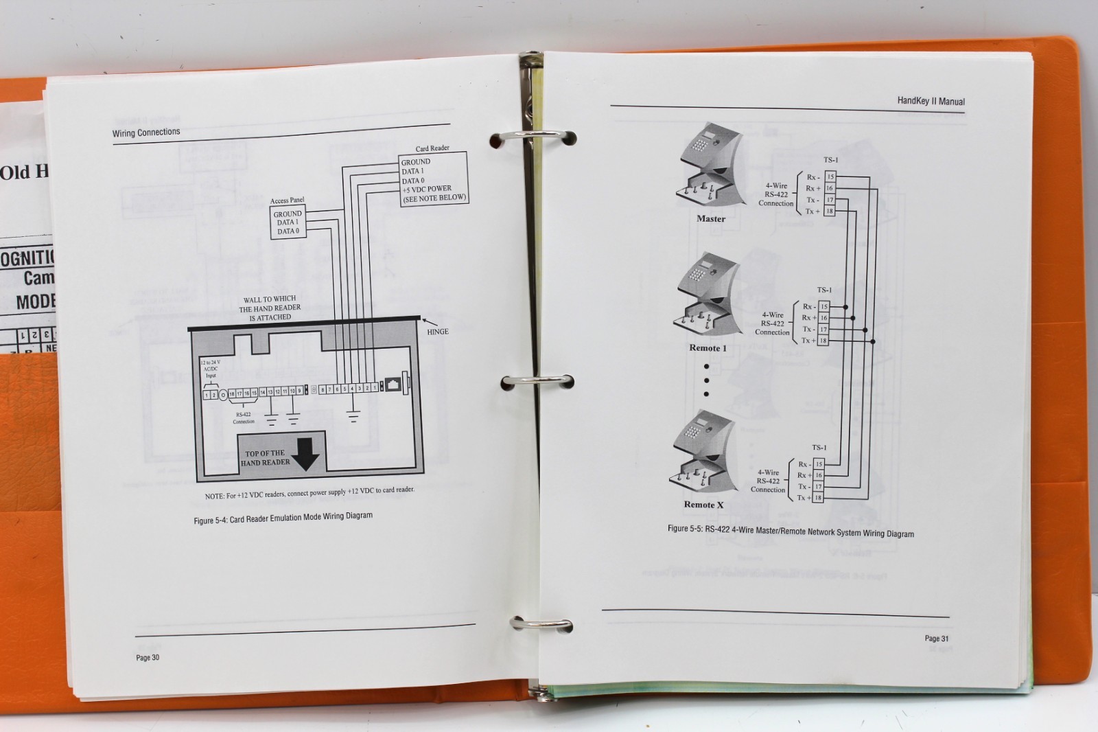 Recognition Systems HandKey II Installation & Operation Manual Binder w/ Schlage