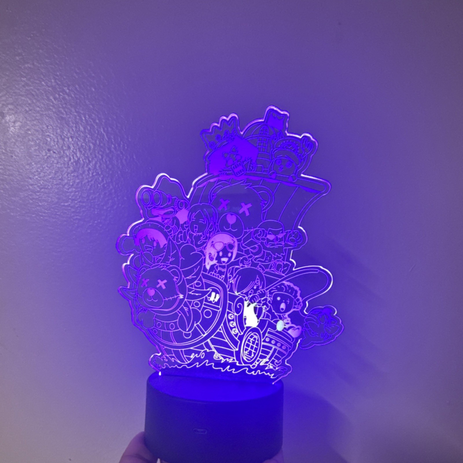 Multicolor Cartoon LED Night Light, Touch Control, USB Powered, Acrylic Plastic