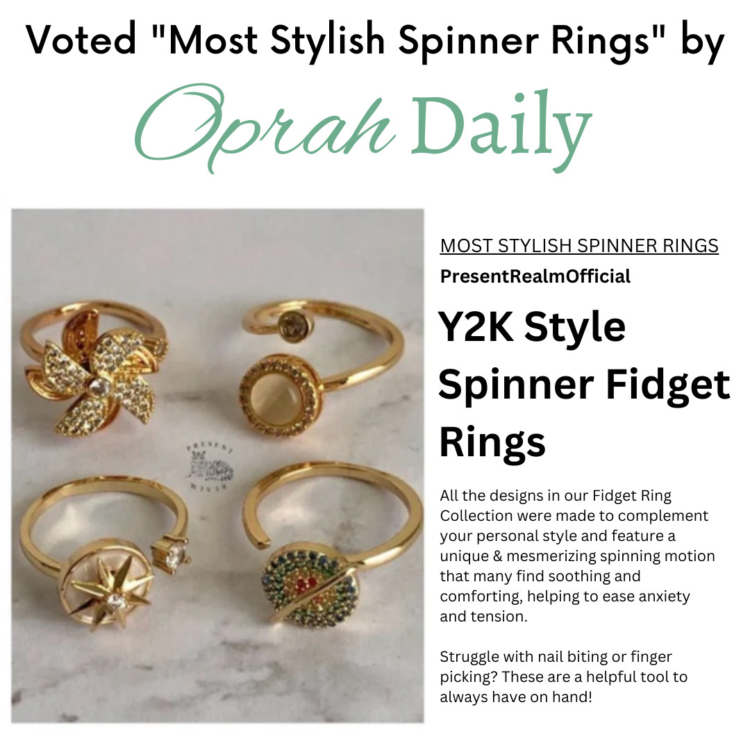 Fidget Ring Women, Spinner Ring, ADHD Ring - Northstar