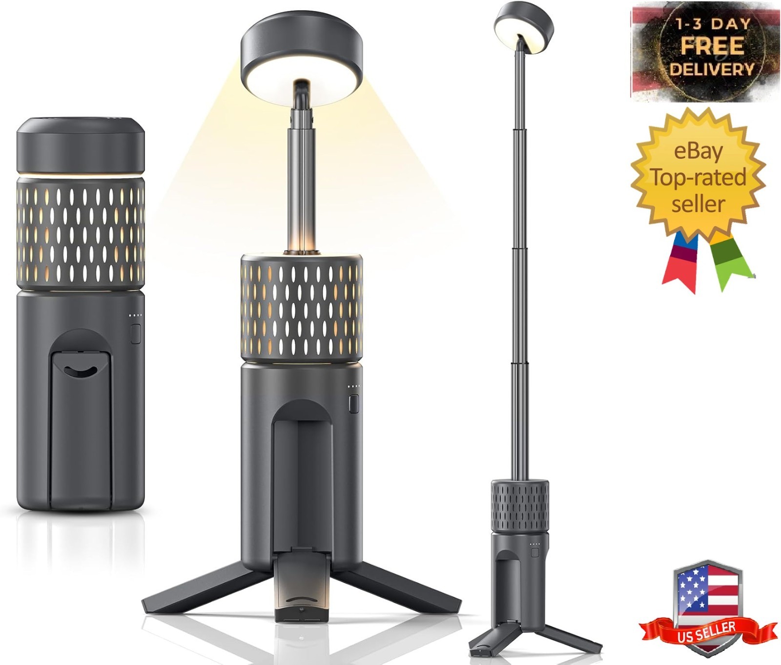 Telescopic Camping Lights,Rechargeable Camping Lantern,Portable Outdoor Tent Lig