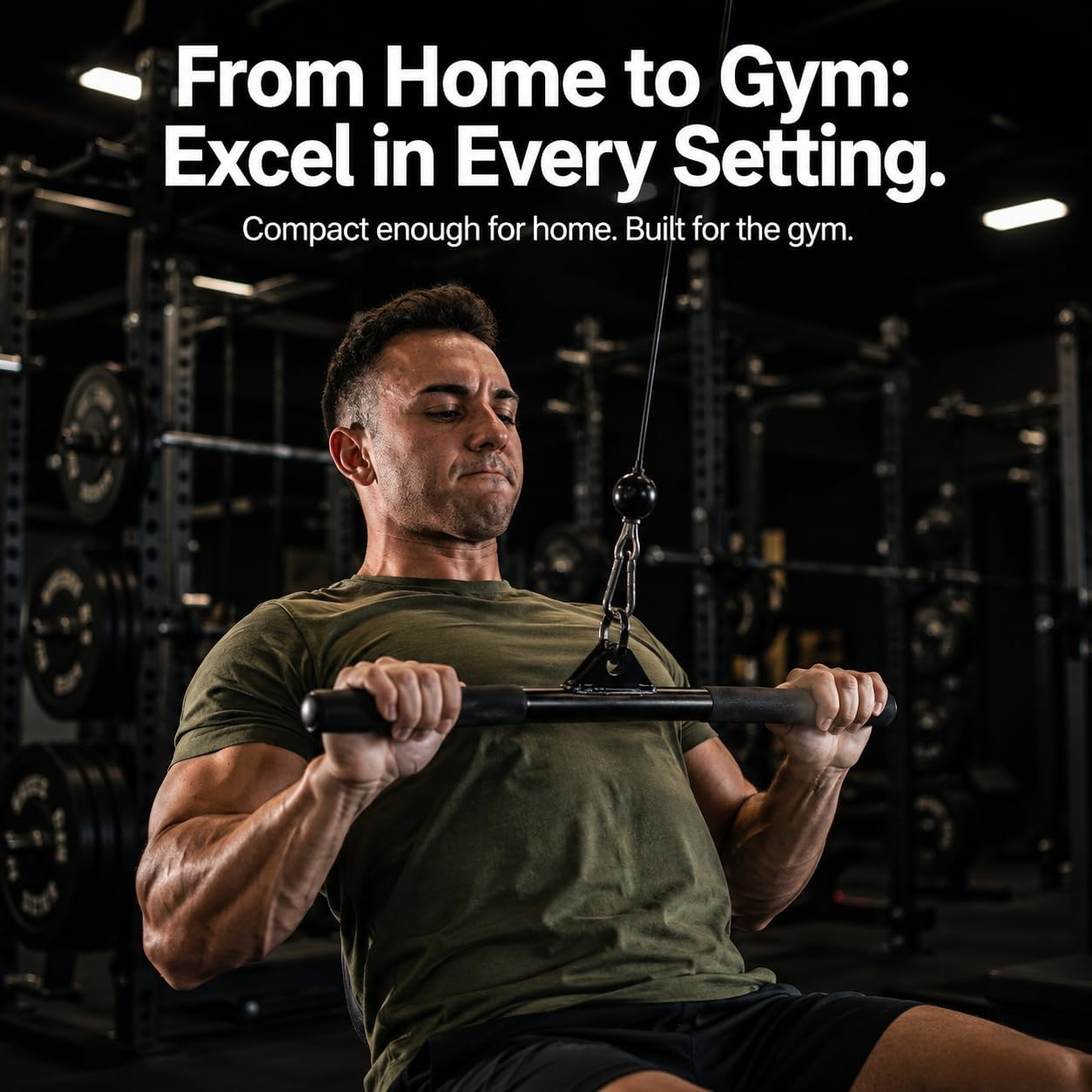 EVMT 15-Inch LAT Pulldown Attachments for Home Gym – LAT Pull down Bar, Cable Ma