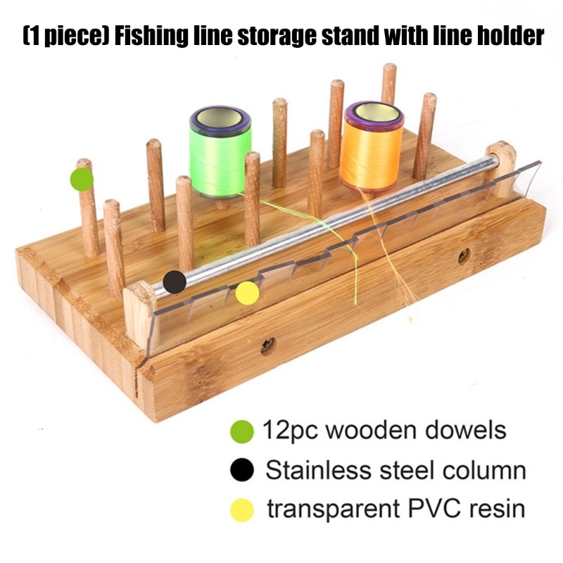 Fly Tying Station With 12 Removable Dowels And Line Management System