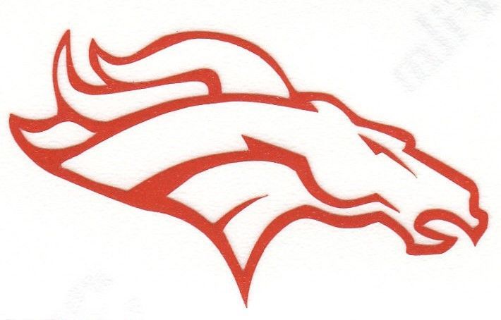 REFLECTIVE Denver Broncos 2.5"  fire helmet decal sticker yeti window hard hat