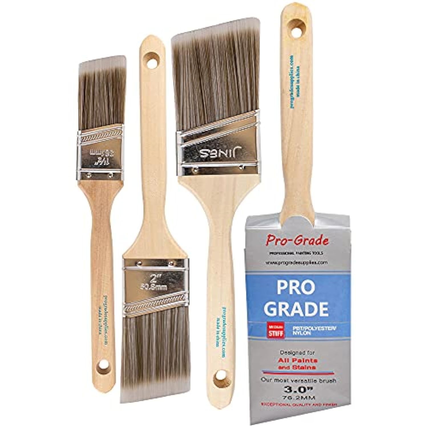 - Paint Brushes - 4 Pack Variety Angle Paint Brushes