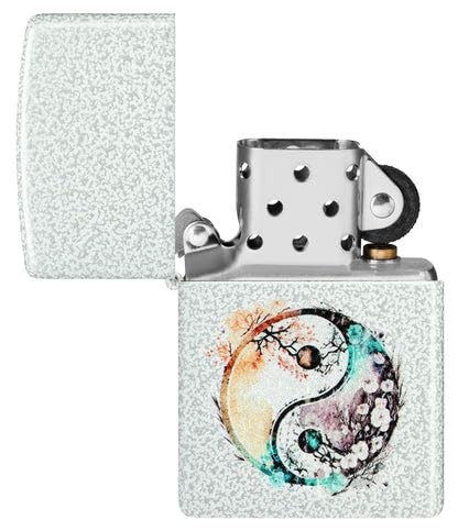 Zippo Lighter - Customized Engraved Message Watercolor Yin Yang Design 46249