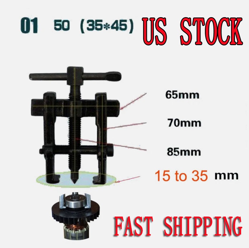 Two Jaw Twin Legs Bearing Gear Removal Kit Puller Remover Hand Tool 15 to 35mm