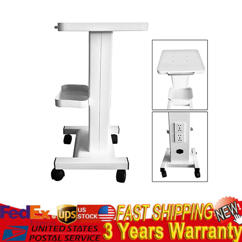 3 Tiers Medical Trolley Steel Mobile Rolling Cart Lab Dental Spa Salon Equipment