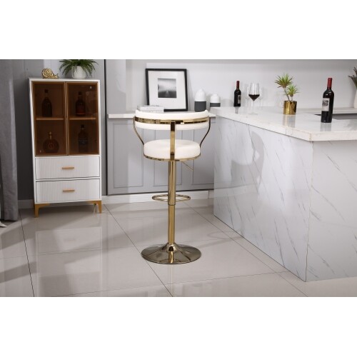 Counter Height Bar Stools with Full Back-Swivel Bar Chairs for Island Kitchen