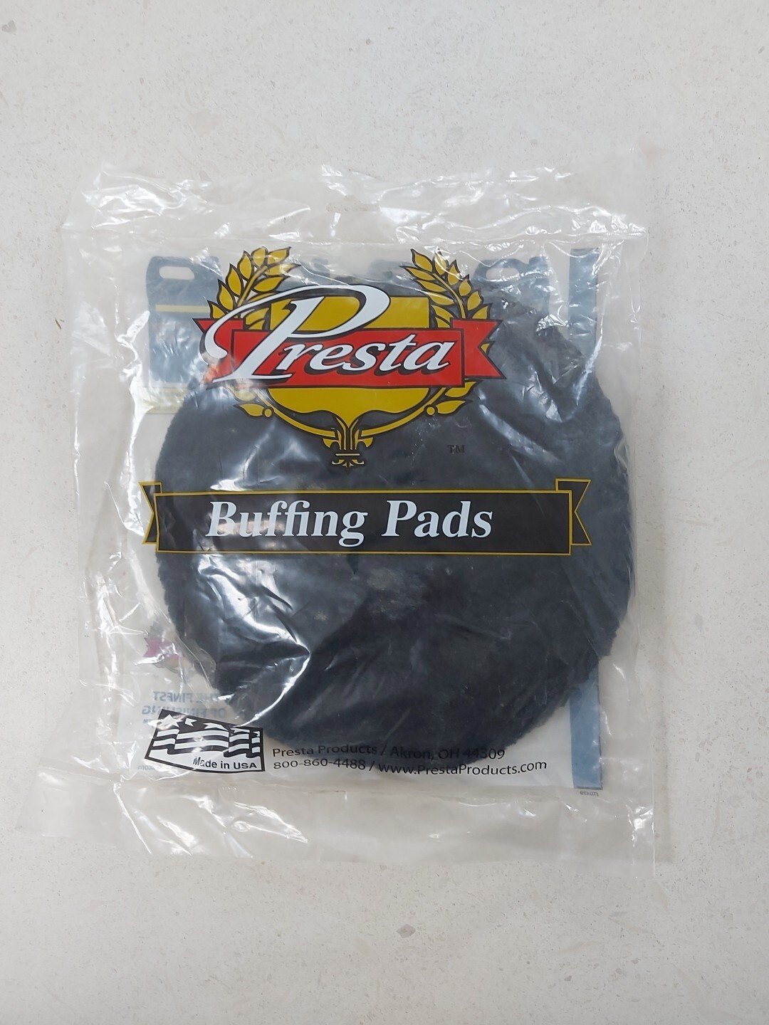 PRESTA Black Blended Wool Heavy Cutting Swirl Pad 890140 Car Paint Compound