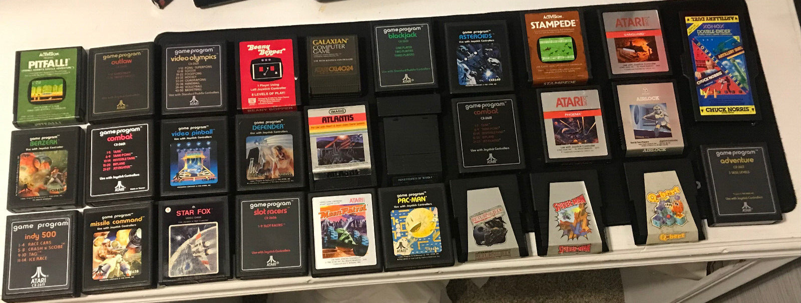 Official Atari 2600 Set Console With Assorted Games ~ Excellent!