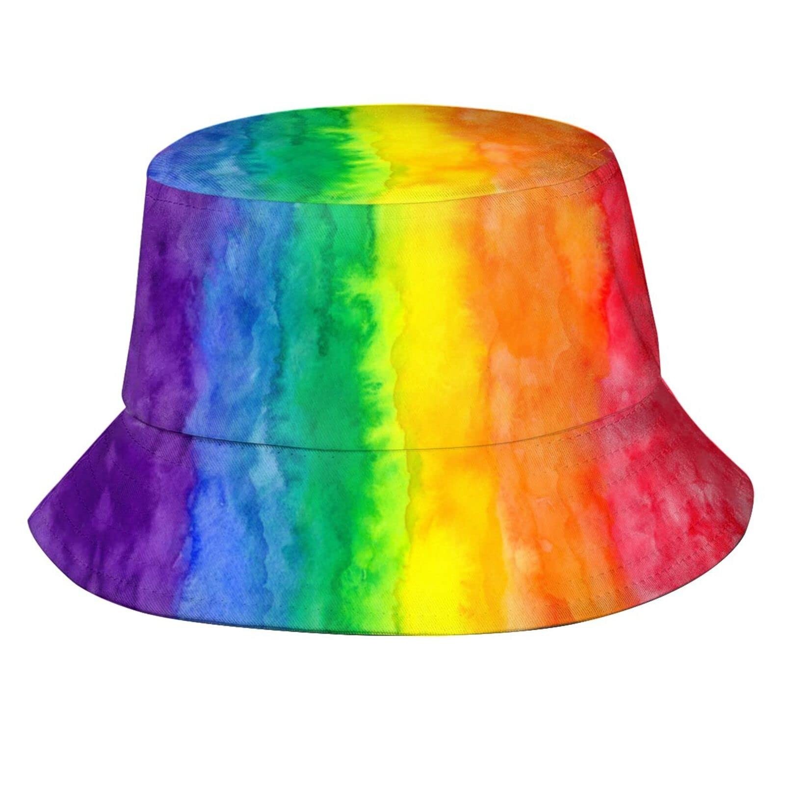Rainbow LGBT Bucket Hats Fashion Gay Pride Sun Cap Packable Outdoor Fisherman...