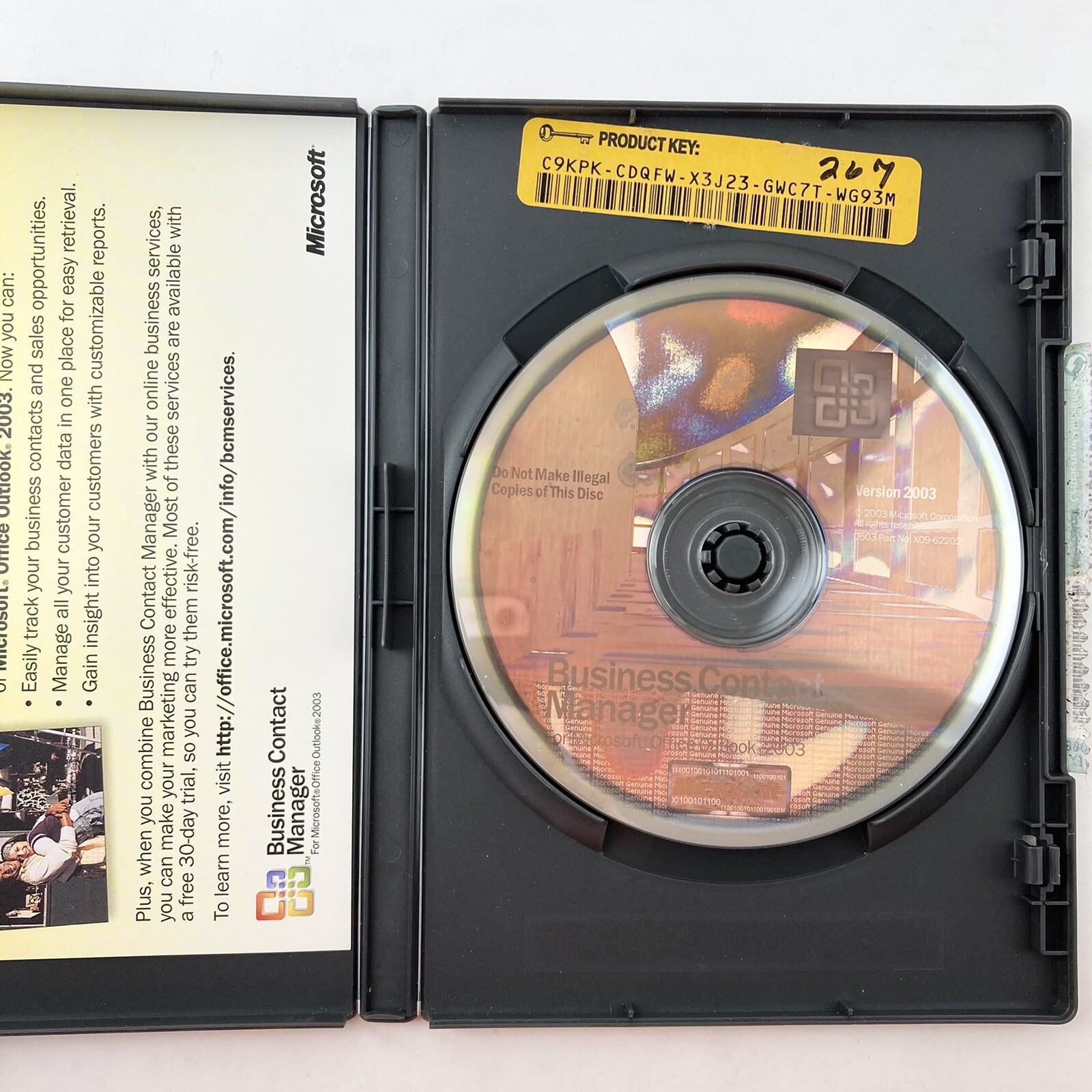 Microsoft Office Outlook Business Contact Manager 2003 With Update Disk