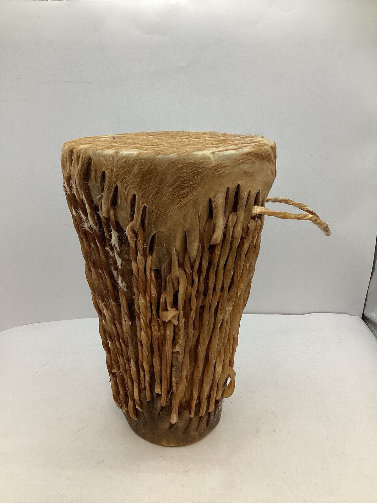 African Style Wooden Bongo Drum (8” Tall)