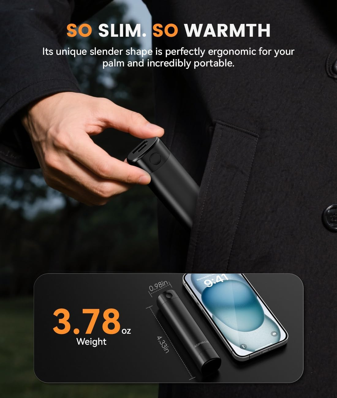 Rechargeable Hand Warmers - 2 Pack Electric Pocket Warmer, 360° Heating, 2X 5000