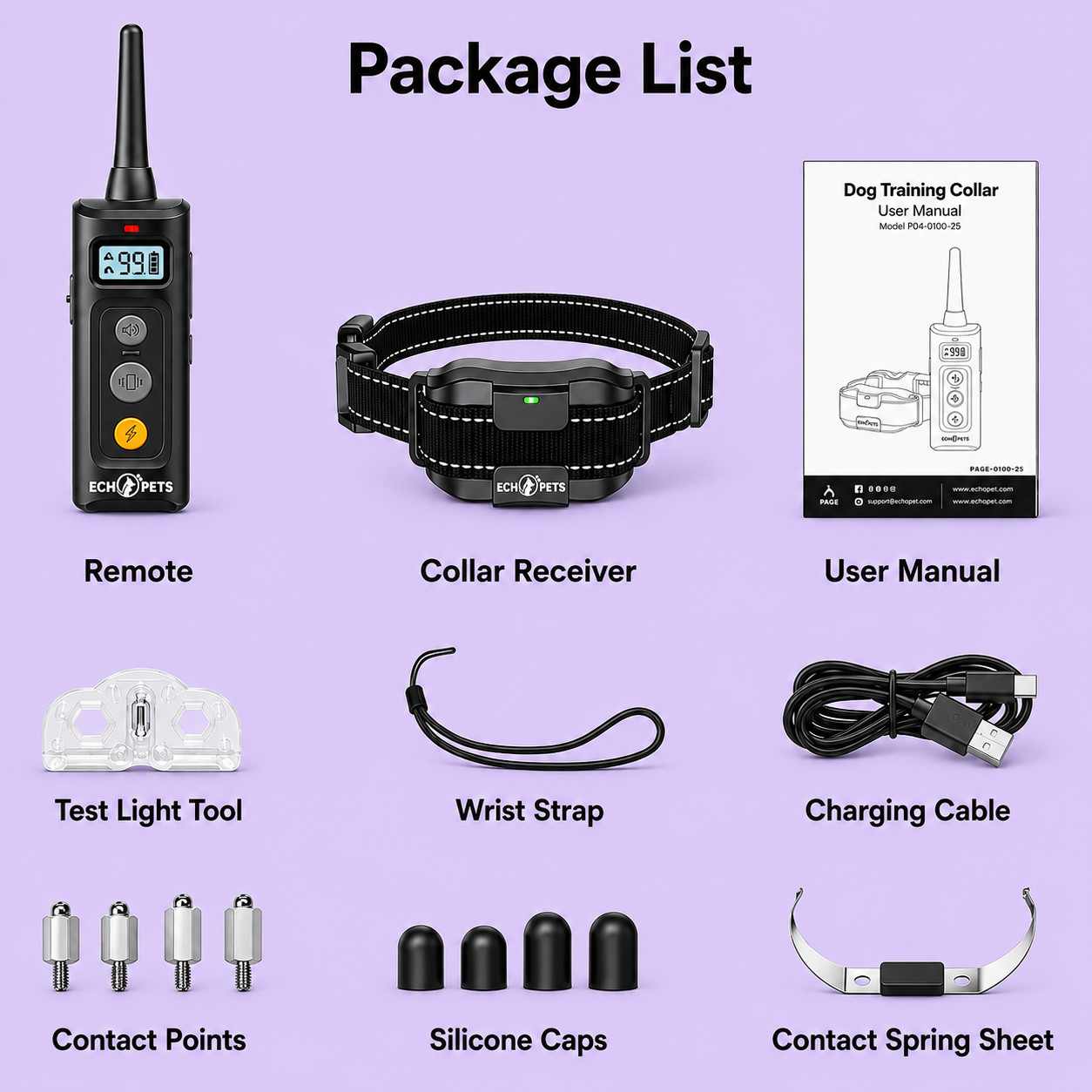 P325 2000FT Anti Bark with Remote Control Waterproof Dog Training E- Collar