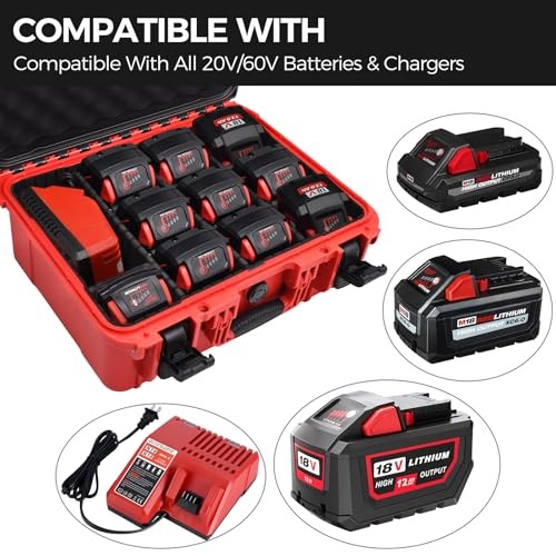 Hard Storage Box Case For Milwaukee Battery Extra Large