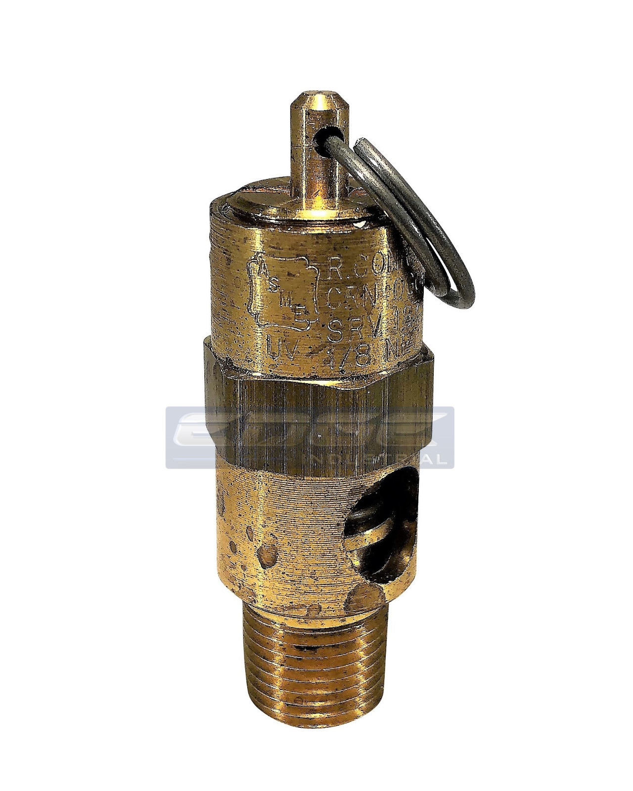 130 PSI BRASS SAFETY PRESSURE RELIEF POP OFF VALVE, AIR TANK, COMPRESSOR, 1/8"