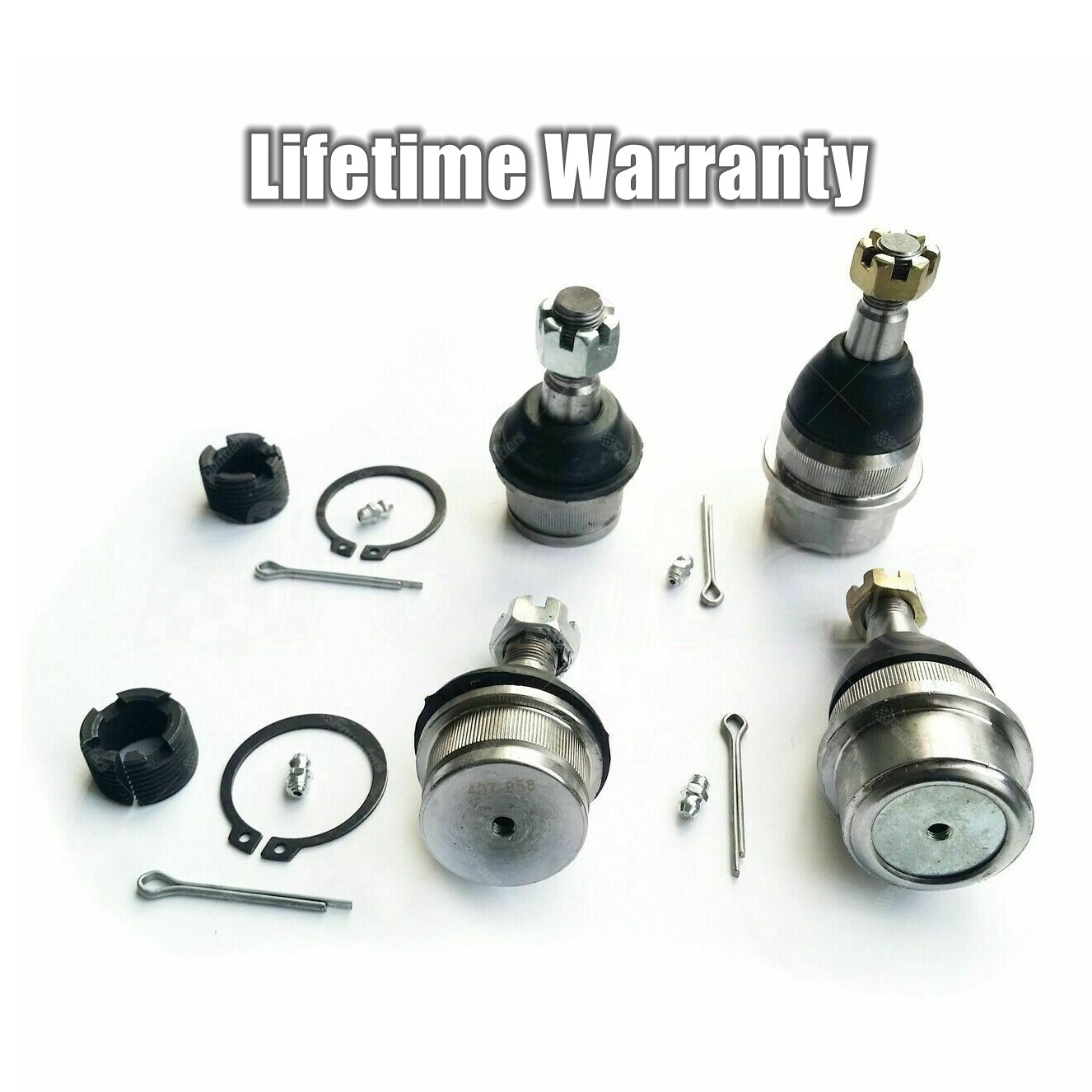 4x Front Upper & Lower Ball Joints Set Kit For Jeep Wrangler Cherokee Comanche
