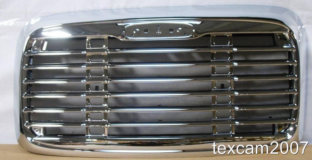 Freightliner Columbia 120 2001 + AM Chrome Plastic Grille w/Bug Screen & Mtg Kit