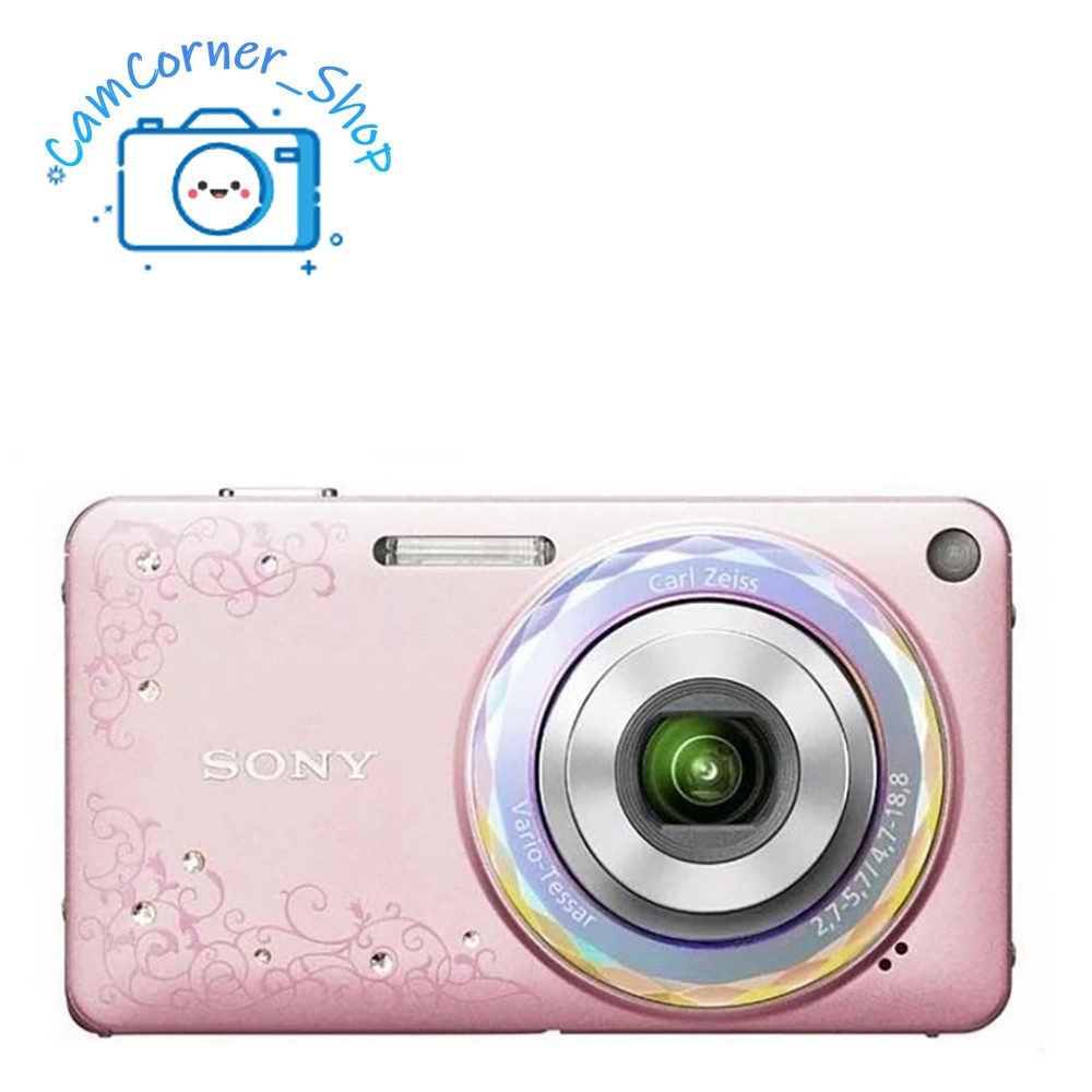 SONY Cyber Shot DSC-W350D 14.1MP Digital Camera Rhinestone Jewel Pink