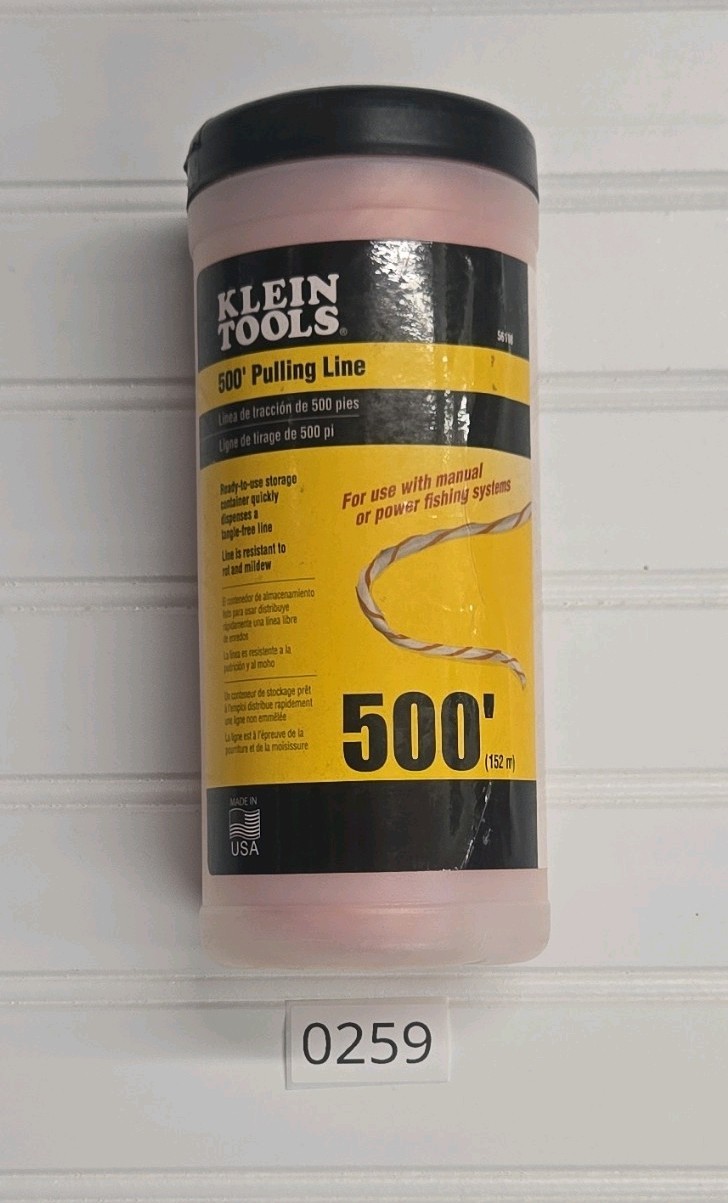 Klein Tools 500' Pulling Line Pink Sheath Electrical Wire Puller Line MPN 56108