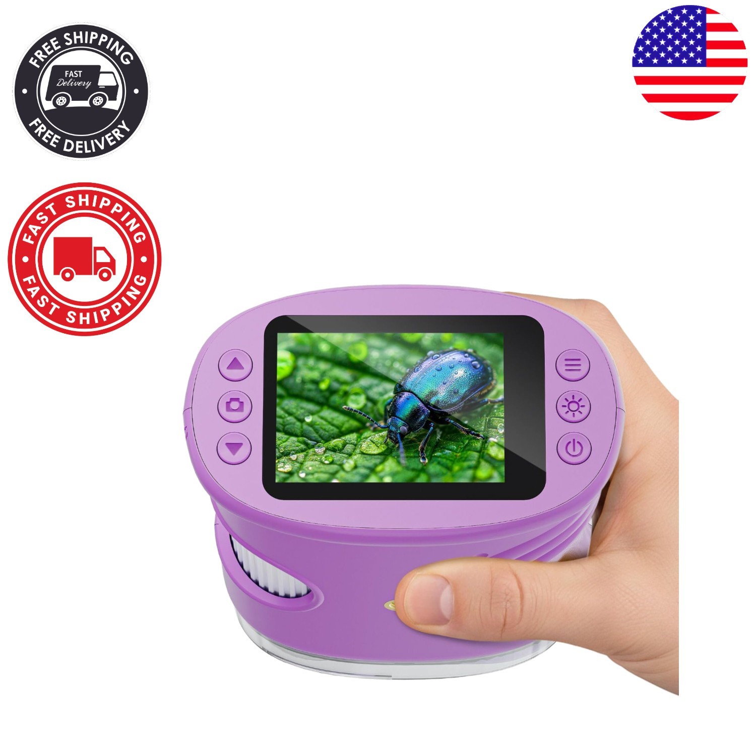 Compact 1000X Mini Pocket Microscope for Kids - Interactive Science Exploration