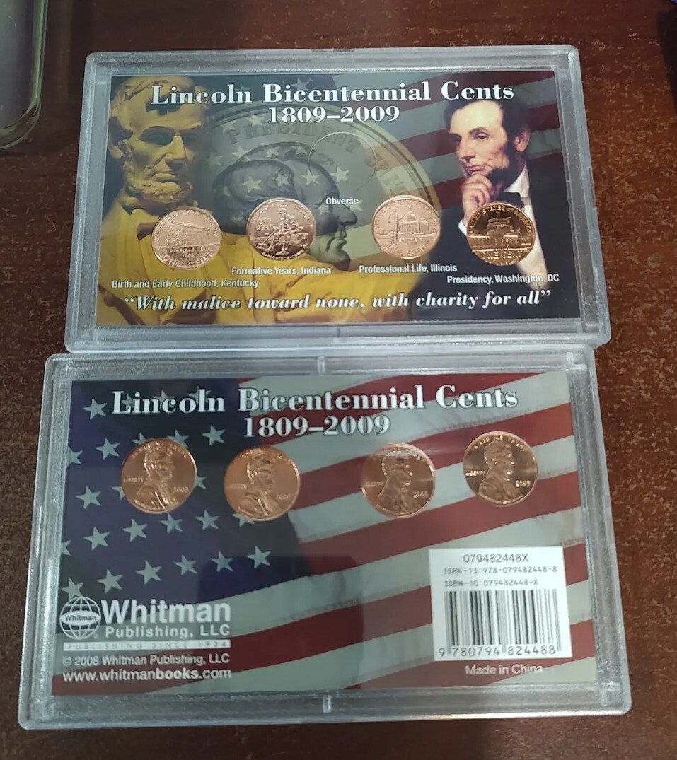 2009 Lincoln Anniversary Set 8 BU Cent In Custom Cases 4x Philadelphia 4x Denver