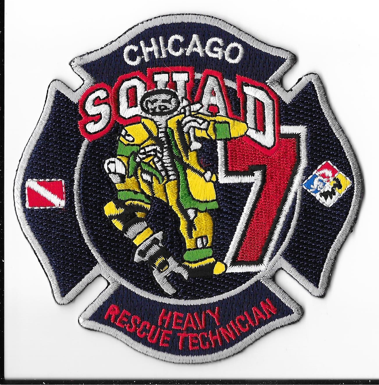 Chicago Fire Department, Illinois Squad 7 Patch V1