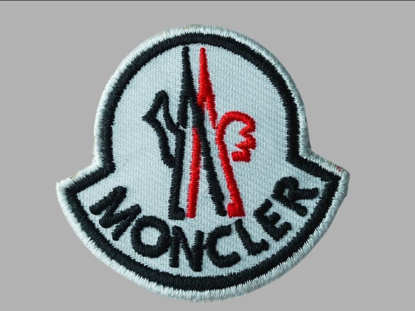 3 x Moncler Replacement Black Patches Sports Embroidered Logo Iron On Sew On ...