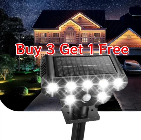 LED Solar Spot Light Outdoor Waterproof Landscape Spotlight Garden Security Lamp