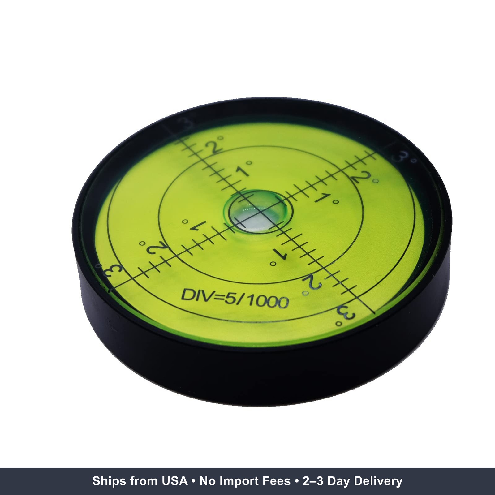 Aluminium High Precision Horizontal Leveler Bubble Level Tool Circle Round 2.4 I