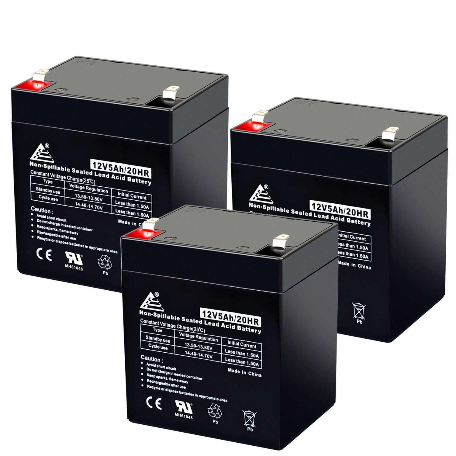 3pk: Replacement - 12V 5AH Chamberlain 41A6357-1 Garage Door Opener Battery