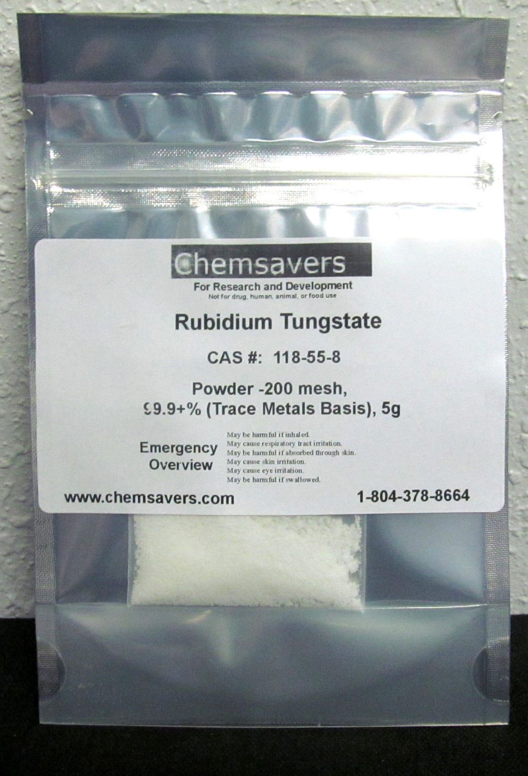 Rubidium Tungstate, Powder -200 mesh, 99.9+% (Trace Metals Basis), Certified, 5g