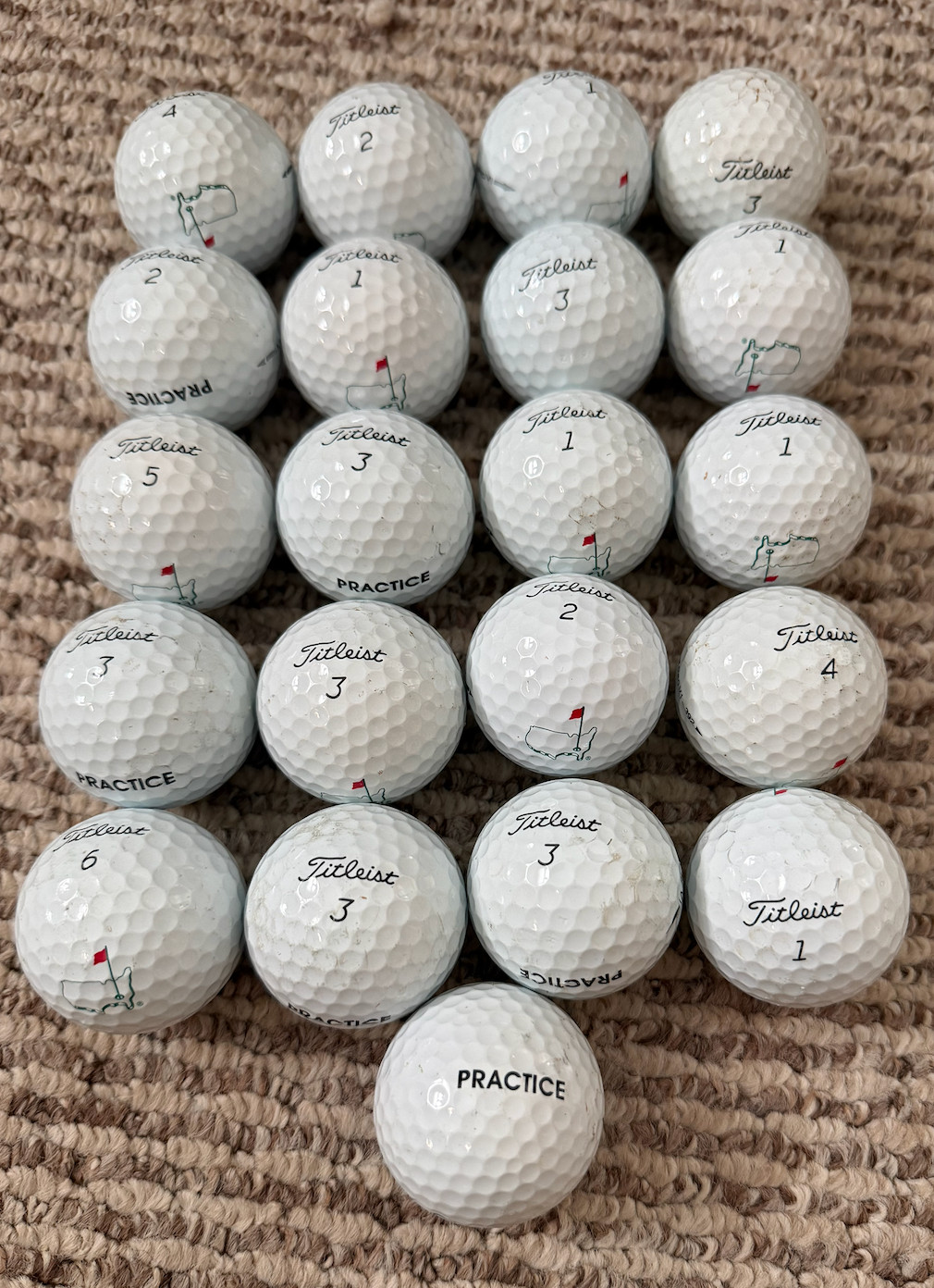 Augusta Masters Practice Golf Balls - Titleist RARE!