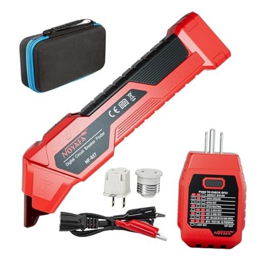 NF-827S Circuit Breaker Locator, GFCI Outlet Tester, Circuit Breaker Finder