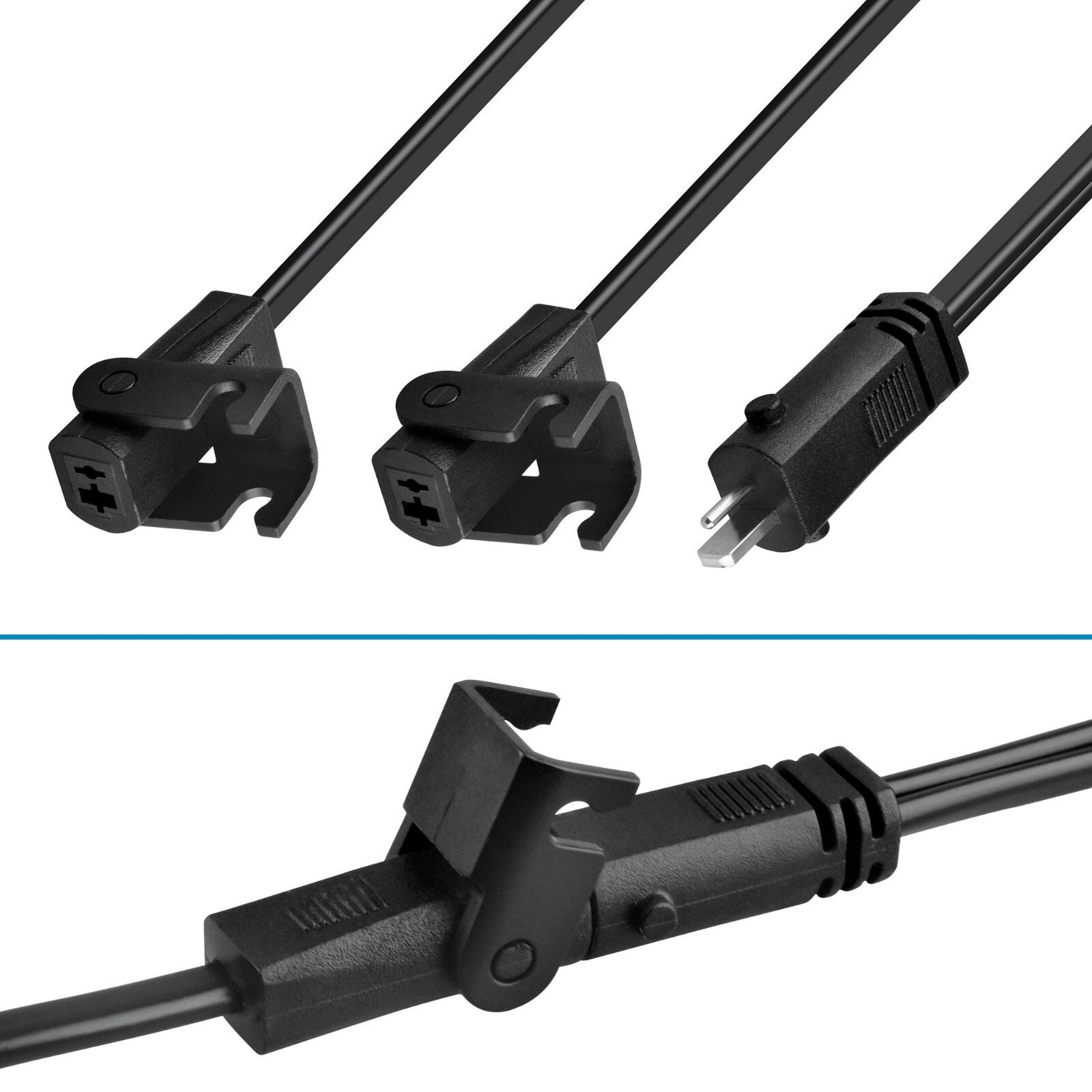 Recliner Power Splitter Cord 2 Pin Splitter Y Cable for Lazy boy Pride Catnapper