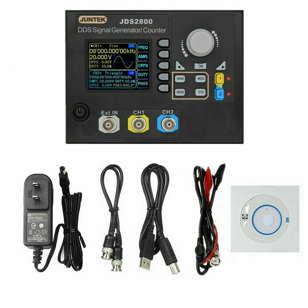 JDS2800 Dual-channel DDS Signal Generator Arbitrary Waveform Generator 2.4" TFT