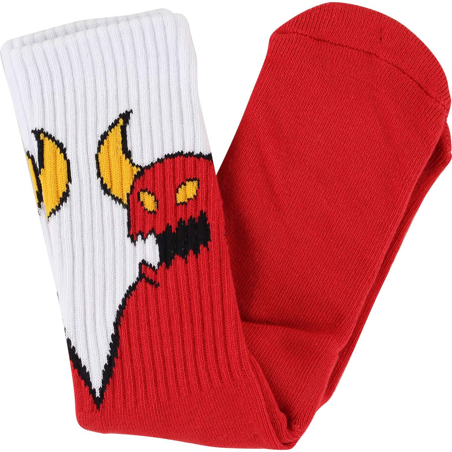 Toy Machine Skateboards Sketchy Monster Red/White Crew Socks One Size fits Most