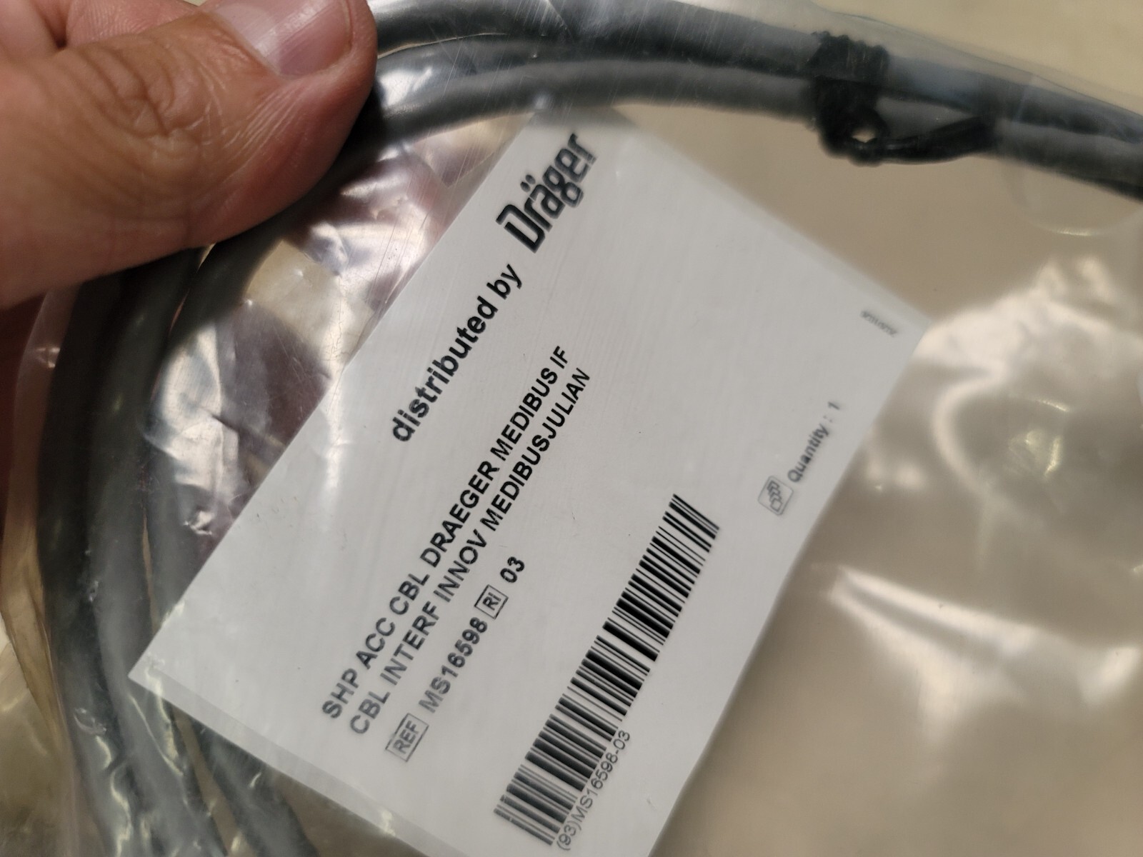 CBL Draeger Medibus #MS16598-03 AN1246 Cable Sealed