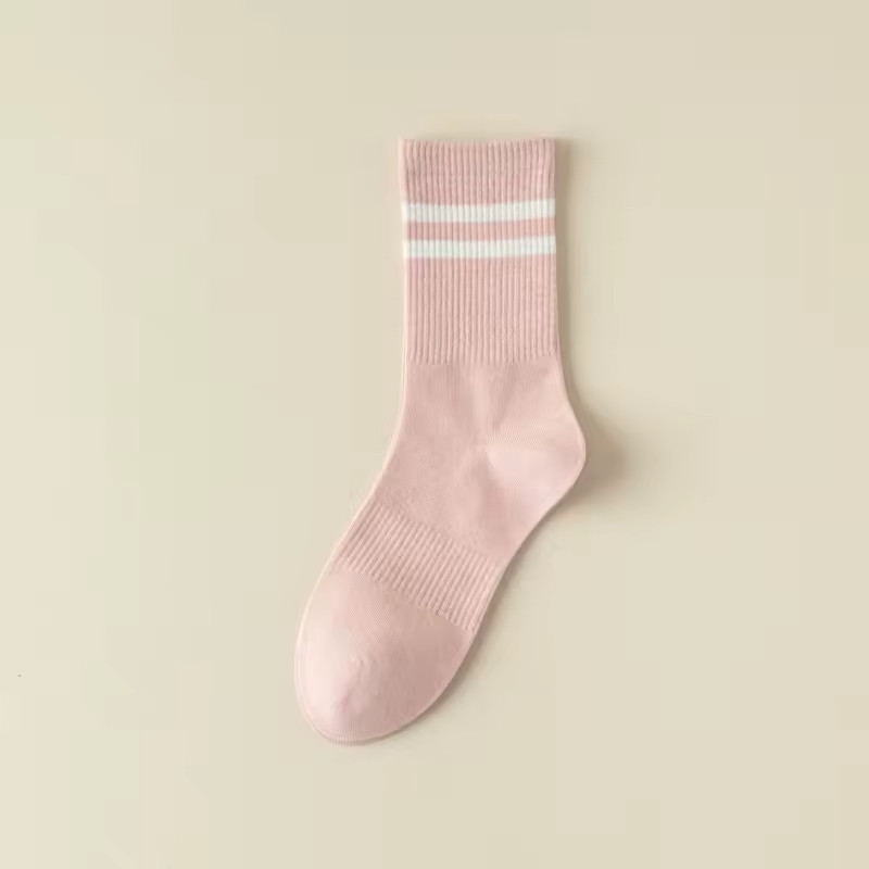 6 Pairs Women Crew Socks Cotton Soft Comfortable Size M – Random Colors