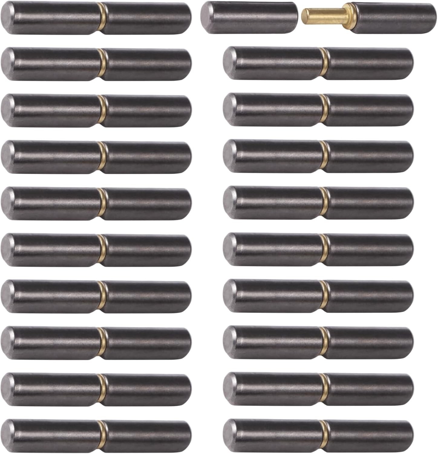 20P Weld on Barrel Hinges 3" Carbon Steel Weldable Bullet Door Hinges Heavy Duty