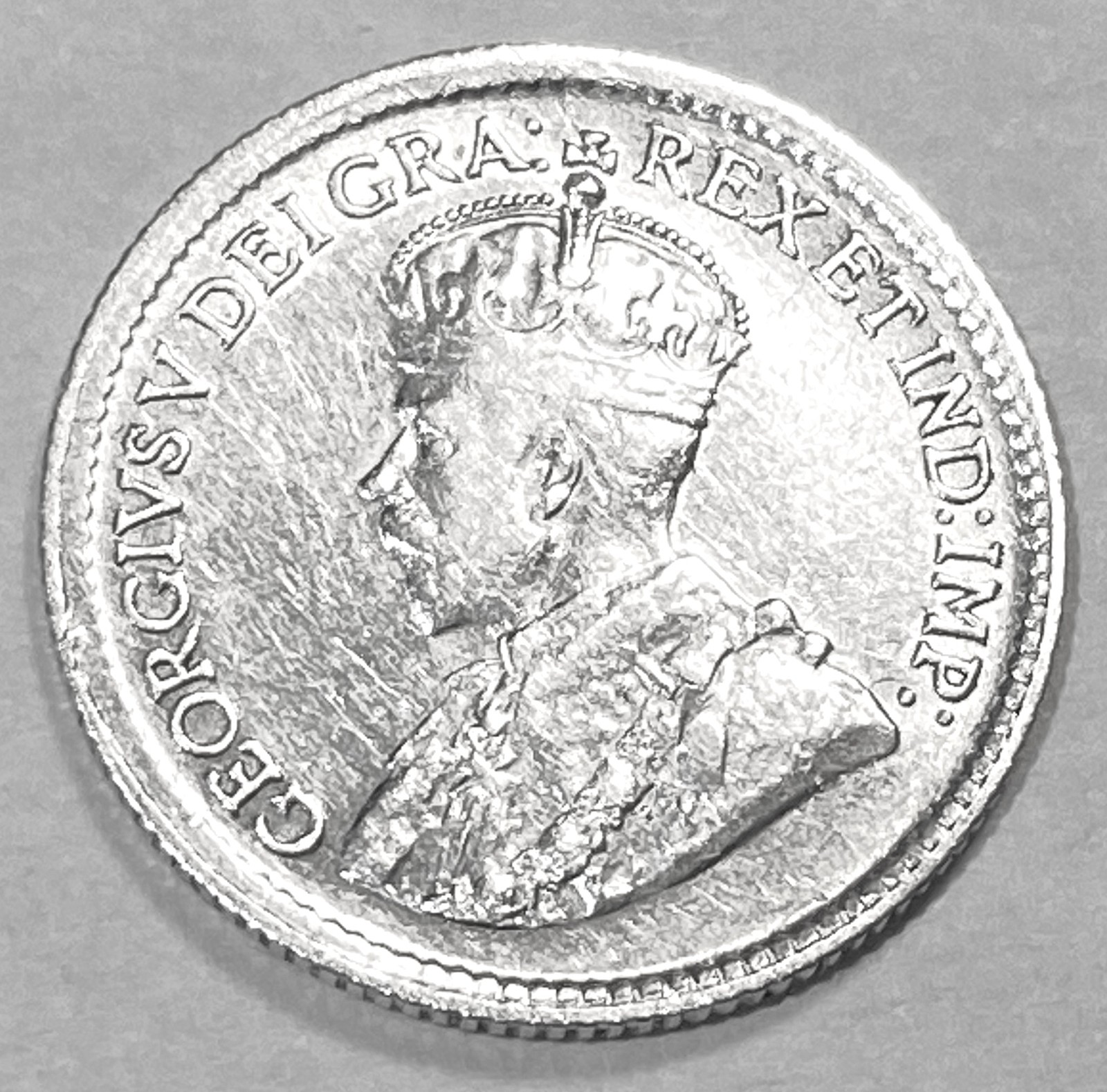 1920 Canada 5 Five Cents Silver .800 Nice AU