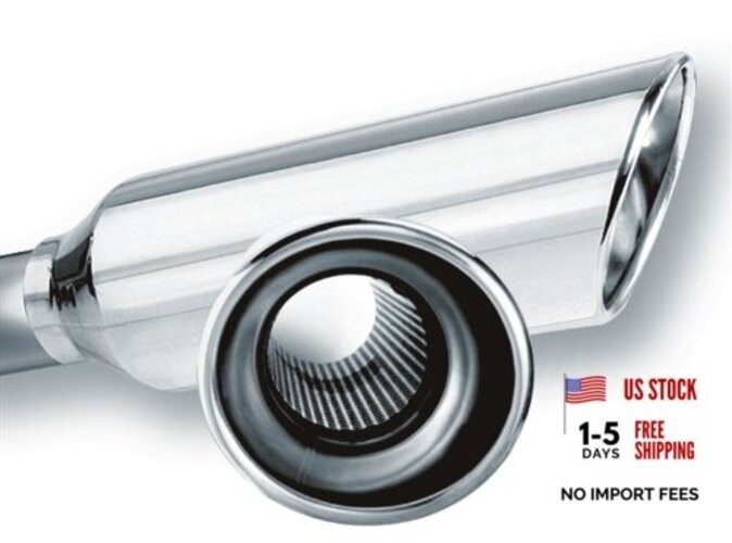 BORLA 20248 Universal Performance Exhaust Tip 2.25" Single Inlet / 4" Round