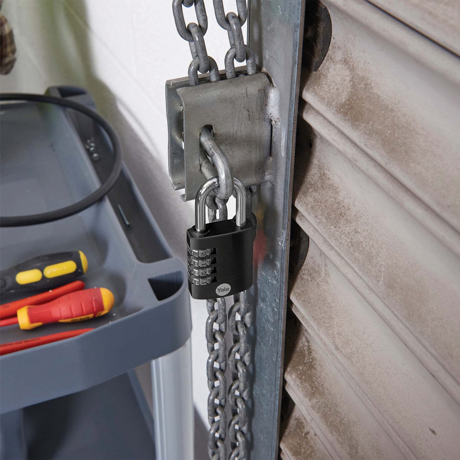 Yale 2 Pack 4 Digit Combination Lock Outdoor Waterproof Padlock for Black